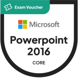 Microsoft PowerPoint 2016 Core: Presentation Design and Delivery Skills MOS (77-729) | Exam Voucher from Pearson Vue via N2K