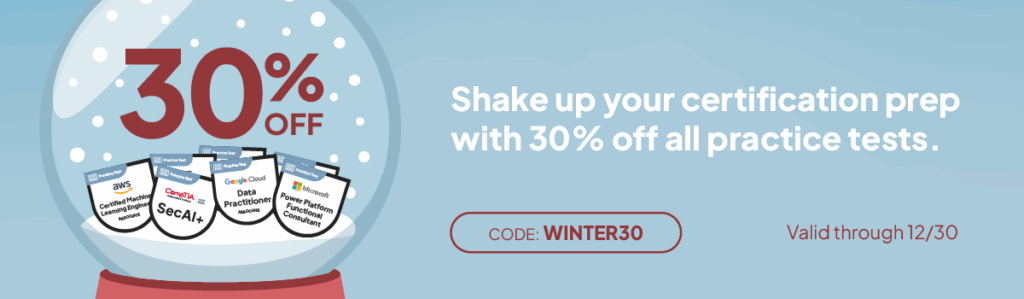 Shave 30% off all N2K practice tests with promo code WINTER30 through December 30, 2025.